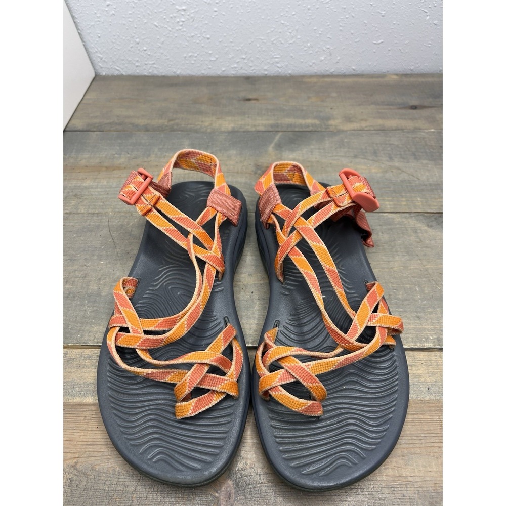 Chaco Sandals Women's Z/Volv X2 Double Strap Sport Orange Peach Pink Coral Sz 7